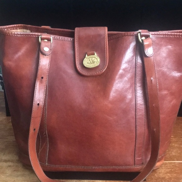 Brahmin brown leather bag